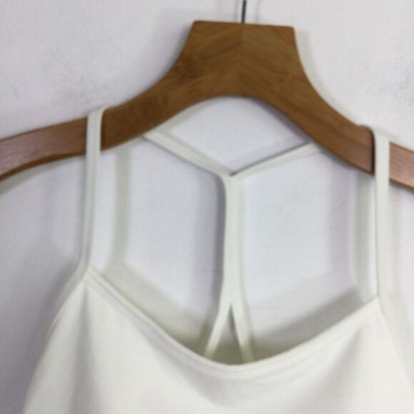 Calme Womens Cross Back Cami Top Sleeveless Comfortable White Size Medium NWT - Picture 4 of 16